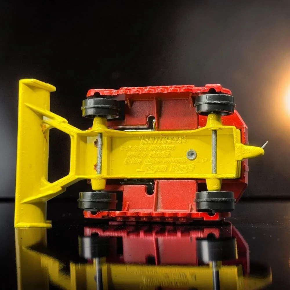 Vintage 1974 Matchbox Lesney Super Kings K-23 Red & Yellow Super Bulldozer A67